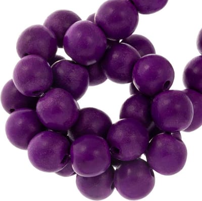 Houten Kralen Intense Look (10 mm) Dewberry (86 stuks)