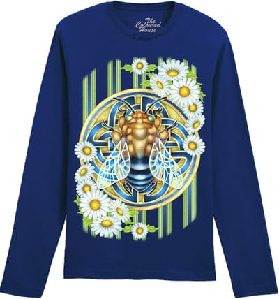 Bijen Bloemen Just Bee The Coloured House Longsleeve T-shirt 3XL