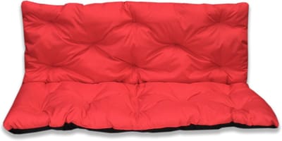 Zitkussen Bank - Kussen voor buiten - Comfortabel zitten - UV-bestendig materiaal - 180 x 60 x 50 cm - Rood