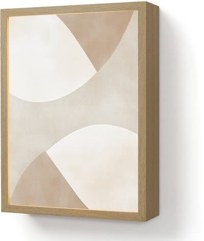 Wandlamp 30x40 cm - Oplaadbaar - Bruin - Japandi - Abstract - Wandlampen binnen woonkamer - Slaapkamer lamp - Decoratieve nachtlamp - Vloerlamp draadloos