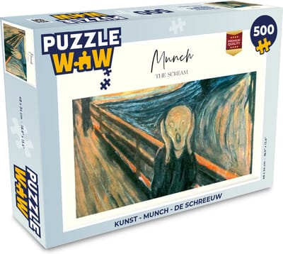 Puzzel Kunst - Munch - De schreeuw - Legpuzzel - Puzzel 500 stukjes