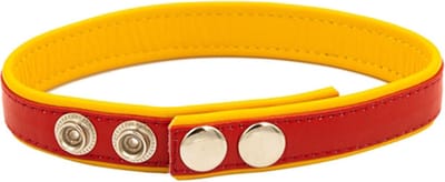 Mister B - leren circuit biceps band - rood/- geel
