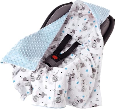 Dubbelzijdige Baby Swaddle Deken met Capuchon Katoen 85x85 cm Universeel