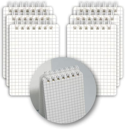 Pocket Notebooks - Kleine Notitieblokken - Notities Maken - Waterdichte Cover - 6 Stuks - Transparant