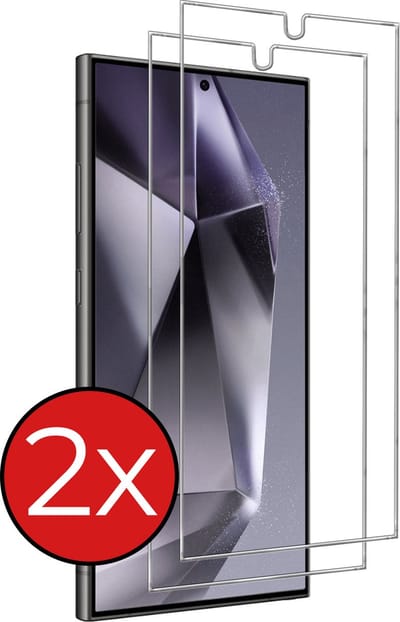 Screenprotector - 2 Stuks - Geschikt voor Samsung Galaxy S24 Ultra - Extra Sterk - Beschermglas - Gehard Glas - Tempered Glass - Screen Protector