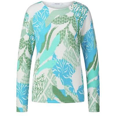 Trui ronde hals Van Peter Hahn turquoise
