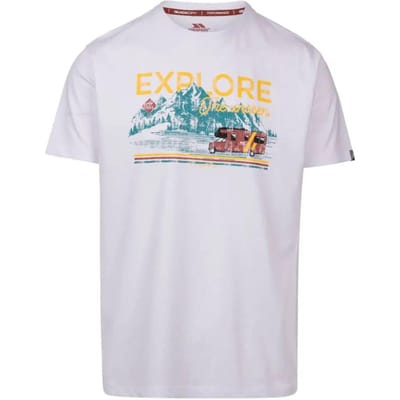 Trespass Heren Thelon Bedrukt Casual T-shirt (Wit)