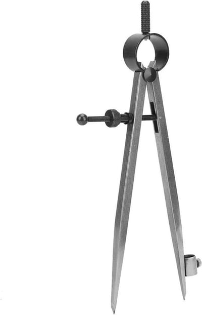 Dailygoody - Vleugelverdeler - Verstelbaar - Precisie-veerverdeler met potloodhouder - Compact formaat - Geschikt voor metaalbewerking - 150 mm -