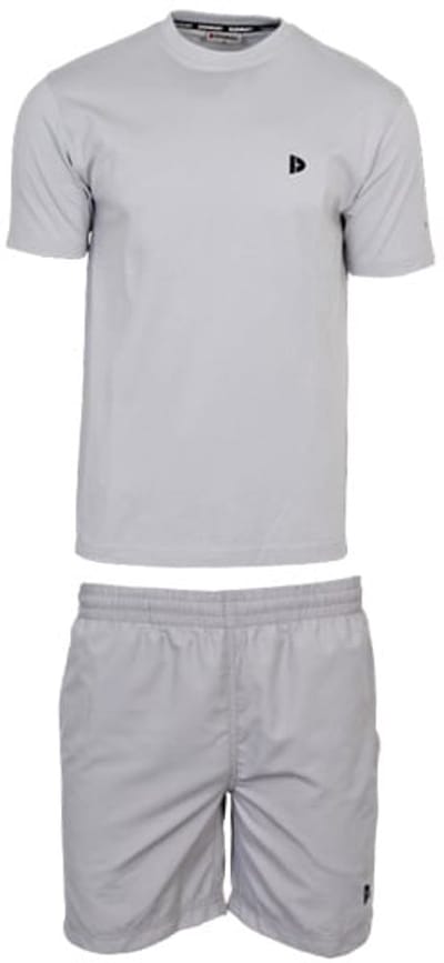 Donnay - Zomerset (Levi) - T-shirt/Lange Short - Heren - Grey (344)- maat L