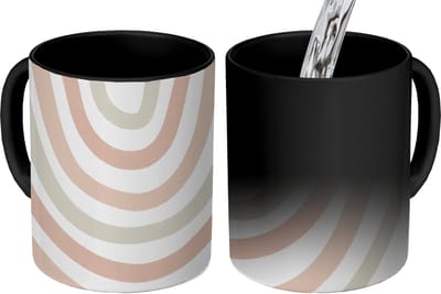 Magische Mok - Foto op Warmte Mokken - Koffiemok - Regenboog - Design - Pastel - Magic Mok - Beker - 350 ML - Theemok