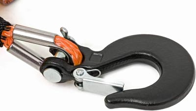 Oranje Synthetische UTV/ATV Lier Touw met Clevis Hook en Beschermende Mouw - 50 FT