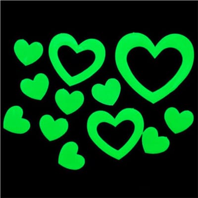 ProductGoods - Glow in the Dark Muurstickers Hartjes - Hart - Glow in the Dark - Kinderkamer - Lichtgevend - Kinderkamer Decoratie
