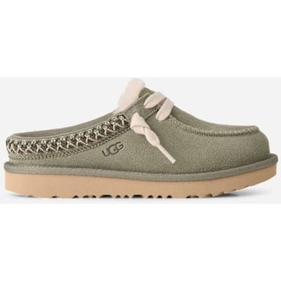 UGG® Tasman Mule in Shaded Clover, Size 2, Suede/Polyester/Cotton