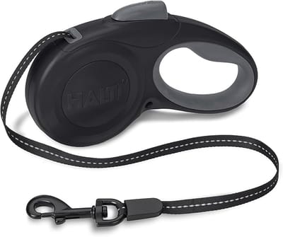 Halti - Rollijn - Maat M - 5 meter - uitlaatriem voor de hond - max 20 kg - zwart -