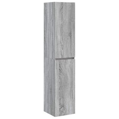 vidaXL - Wandgemonteerde - Badkamerkast - Grijs - Sonoma - 33 - x - 34,5 - x - 160 - cm