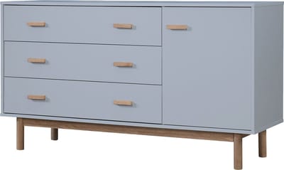 Melanie-Dressoir - 1-deur 3-laden - Grijs Eikenlook