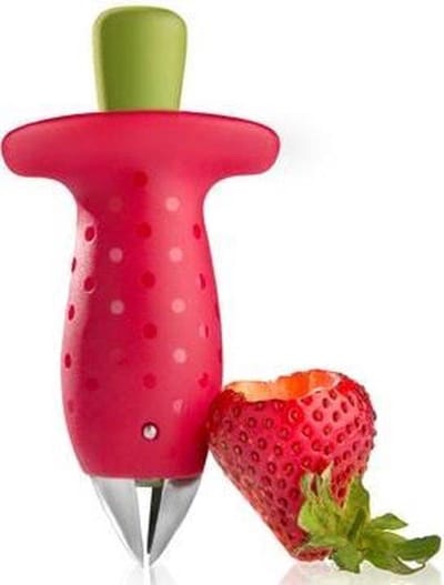 Stem Gem - Aardbei Ontkroner - Plastic - Rood