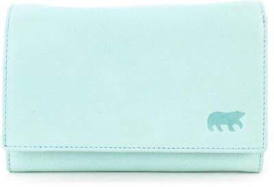 Bear Design Sweety Leren Overslagportemonnee - Jade