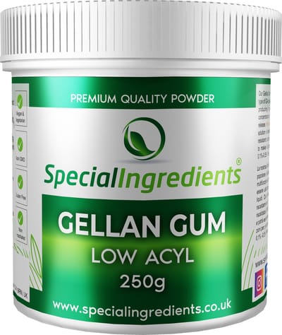 Gellan Gom Type F (Laag / Low Acyl) - 250 g - Veganistisch Bindmiddel - Culinaire Gel - Moderne Gastronomie - Moleculair Koken - Hersluitbare Pot - Recycled Plastic