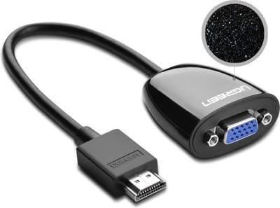 Ugreen - kabel - kabeladapter unidirectionele adapter van HDMI - (mannelijk) - naar - VGA - (vrouwelijk) - FHD - zwart - (MM105 - 40253)