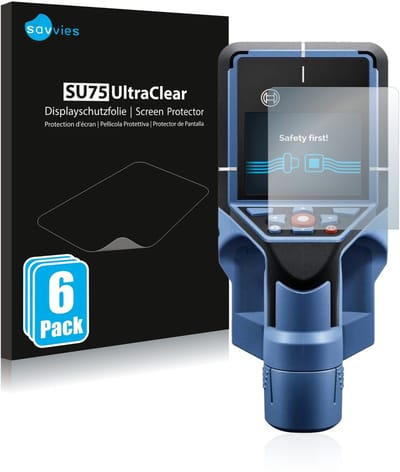 Savvies - Screenprotector voor Bosch D-tect 200 C Wallscanner - Folie Beschermfolie transparant 6 Stuks