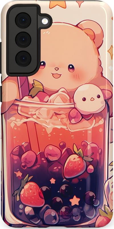Casetastic Hoesje Geschikt voor Samsung S21 FE - Stijlvolle Beschermende Duo-layer Case - Beertjes Cocktail