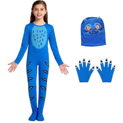 KDPop KPDH Anime Kostuum Kinderen Derpy Tijger Anime Figuren Cosplay Kostuum Jumpsuit Jongens Meisjes Cartoon Kleding Kerstcadeau Kids 120cm&Derpy Tiger Cosplay blue