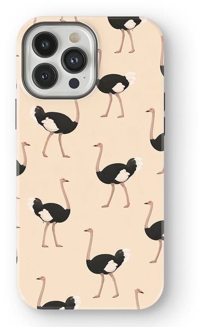 Safari Tough Case geschikt voor iPhone 13 Pro Max | Premium hoesje met Safari Dieren Design | Geschikt voor Mag | Dieren Print Backcover geschikt voor iPhone 13 Pro Max Struisvogel