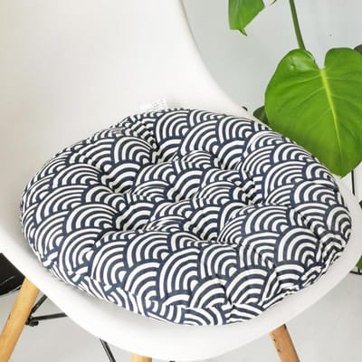 Coussin de siège rond en tissu épais, style coton et lin, coussin circulaire pour la maison, coussin futon de style japonais, décoration 50x50cm