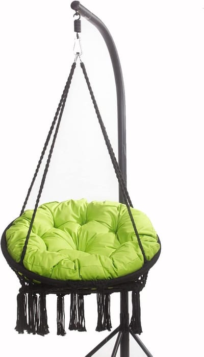 Hangstoel Kussen - Zitkussen Hangmand - Buiten Ontspannen - Waterafstotend Materiaal - 90x90cm - Citroen