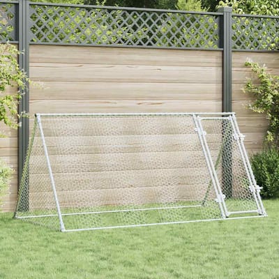 vidaXL - Kippenhok - 200x105x91 - cm - gegalvaniseerd - staal - zilverkleurig
