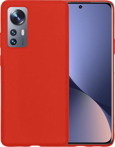 Hoesje - Geschikt voor Xiaomi 12 - Sterk & Shockproof - Siliconen Case - Hoes Cover - Telefoonhoes - Rood