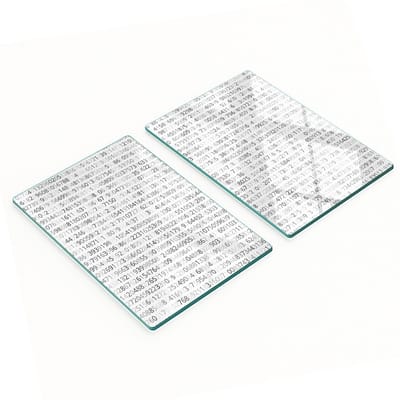 Multifunctionele decoratieve glazen keukenborden met binaire code, 2x40x52 cm
