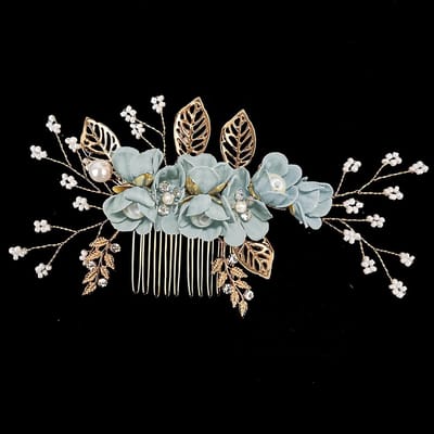 Haaraccessoires voor Bruidsmeisjes - Haarcombs, Bloemen Haarclips en Bruidskapsels voor Vrouwen en Meisjes - Lichtgroen voor Trouwen en Feesten