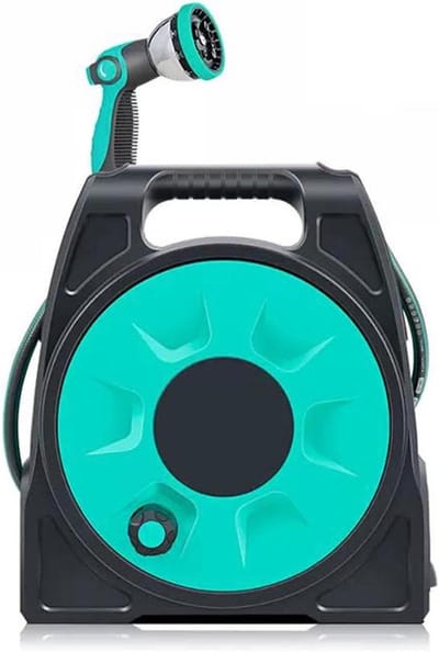 Slanghaspelwagen - Slang organizer - Tuin water geven - Draagbaar met wielen - 16m - Blauw
