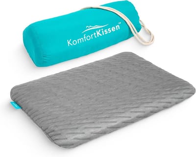 Plat hoofdkussen met memory foam - 5 cm hoog - Bamboe hoes
