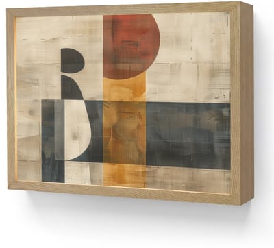 Wandlamp 40x30 cm - Oplaadbaar - Abstract - Kunst - Vormen - Modern - Wandlampen binnen woonkamer - Slaapkamer lamp - Decoratieve nachtlamp - Vloerlamp draadloos