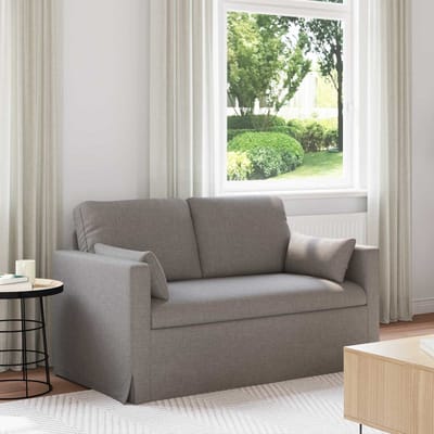 vidaXL - Bank - Taupe - 139 - x - 78 - x - 80 - cm - Stof