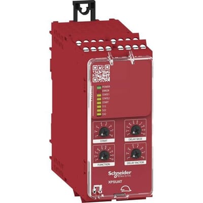 Schneider Electric XPSUAT13A3AP Veiligheidsrelais Voedingsspanning (num): 24 V DC/AC 3x NO, 3x NO, 1x NC (b x h x d) 45 x 100 x 120 mm LED-weergave 1