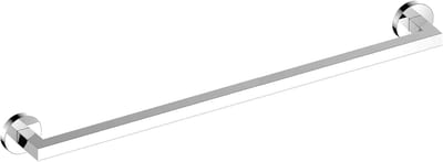 KEUCO Badhanddoekhouder van metaal, hoogglans verchroomd, 80 cm lang, lijm of boren, voor badkamer of sauna, voor handdoeken, wandmontage, handdoekstang, Edition 90