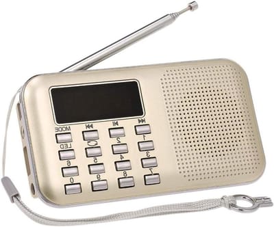 Draagbare FM Radio - Digitale Muziekspeler - Muziek Luisteren - Hoge Klankkwaliteit - Compact Formaat - Rood