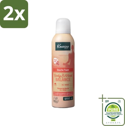 Kneipp - Douche schuim - Body & Mind Balance - Iris & Vetiver - 200 ml - Voordeelverpakking - 2 stuks - Douche foam - Ontspanning