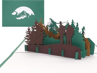 3D Wenskaart - Pop-up kaart - Cadeau geven - Handgemaakt ontwerp - 11 x 17 cm - Groen