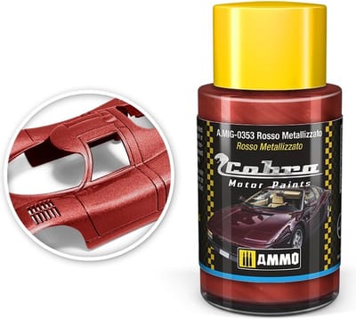 AMMO by Mig Jimenez Hobbyverf Acrylverf - MIG 0353 Cobra Motor Paints - Rosso Metallizzato - Matt - Acryl - 30ml Verf potje - 30 ml