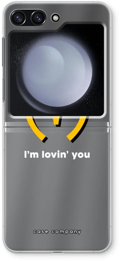 Case Company® - Hoesje geschikt voor Samsung Galaxy Z Flip5 hoesje - I'm lovin' you - Soft Cover Telefoonhoesje - Bescherming aan alle Kanten en Schermrand