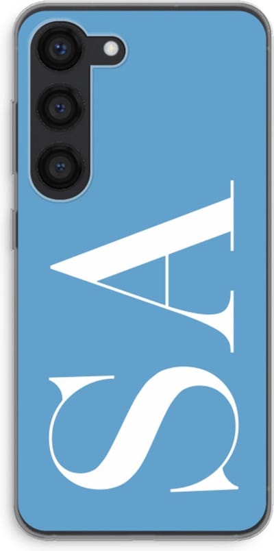 Gepersonaliseerd - Case Company® - Hoesje geschikt voor Samsung Galaxy S23 hoesje - Monogram N°2 - Soft Cover Telefoonhoesje - Bescherming aan alle Kanten en Schermrand