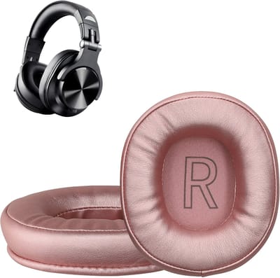 kwmobile 2x oorkussens geschikt voor OneOdio A70 - Earpads voor koptelefoon in metallic roze