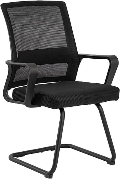 Ergonomische Bureaustoel - Comfortabele Werkstoel - Langdurig Zitten - Ademende Mesh Rugleuning - 54 x 26 x 49 cm - Zwart