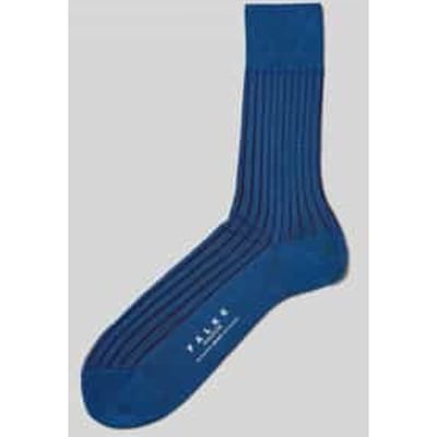 FALKE Shadow gedessineerd katoen sokken heren blauw - maat 41-42
