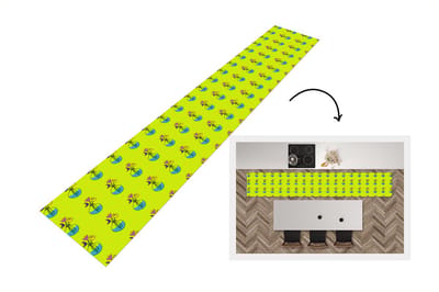 Keukenloper - Loper keuken - Bloemen - Vazen - Patronen - 300x50 cm - Keukenloper vinyl